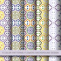 وکتور پترن وکتور بک گراند گل وکتور 12Textures