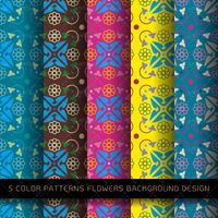 وکتور پترن وکتور بک گراند گل وکتور 17Textures