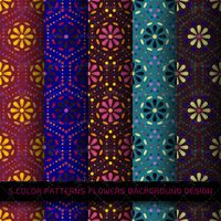 وکتور پترن وکتور بک گراند گل وکتور 20Textures