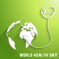 وکتور روز جهانی سلامت وکتور گوشی پزشکی وکتور 7 آوریل