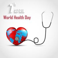 وکتور روز جهانی سلامت وکتور گوشی پزشکی 1
