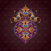 وکتور تصویر سنتی زینتی و اسلیمی تذهیب طلایی2