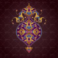 وکتور تصویر سنتی زینتی و اسلیمی تذهیب طلایی3