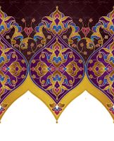وکتور تصویر سنتی زینتی و اسلیمی تذهیب طلایی4