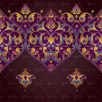 وکتور تصویر سنتی زینتی و اسلیمی تذهیب طلایی5