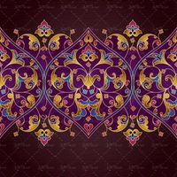 وکتور تصویر سنتی زینتی و اسلیمی تذهیب طلایی9