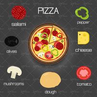 وکتور فست فود وکتور مواد اولیه پیتزا وکتور اغذیه