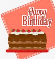 وکتور کیک خامه ای با تزئین توت فرنگی وکتور قنادی وکتور جشن تولد2