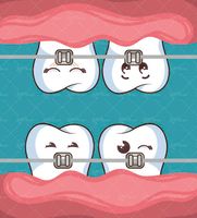 وکتور دندان پزشکی وکتور ارتودنسی دندان ها وکتور زیبایی دندان