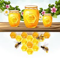 وکتور شیشه عسل وکتور تولید عسل وکتور کندوی عسل
