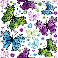 وکتور پروانه گرافیکی وکتور پروانه رنگی وکتور گل و بوته