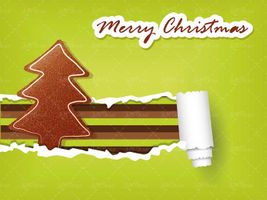 وکتور کاغذ رنگی سوراخ شده وکتور درخت کریسمس