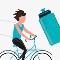 وکتور بطری آب ورزشی وکتور دوچرخه سوار وکتور بطری آب دوچرخه