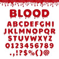وکتور چکه کردن خون وکتور حروف الفبای خونی وکتور حروف لاتین خونی