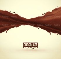 وکتور شکلات کاکائویی وکتور شکلات تلخ وکتور موج شکلات