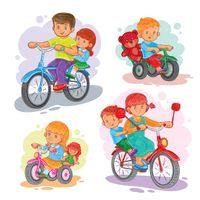 وکتور کودک وکتور بچه وکتور نوزاد وکتور دوچرخه وکتور دوچرخه بچگانه