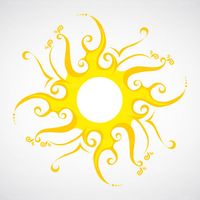 وکتور خورشید وکتور نقاشی خورشید وکتور گل زرد