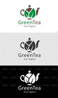 وکتور لوگو چای سبز وکتور لوگو قوری چای وکتور برگ چای سبز