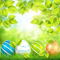 وکتور تخم مرغ رنگی, وکتور سبزه, وکتور طرح جشن عید پاک 2