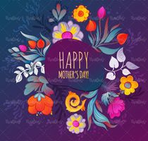 وکتور گل و بوته وکتور طرح تبریک روز مادر