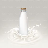وکتور بطری شیر وکتور شیشه شیر وکتور لبنیات