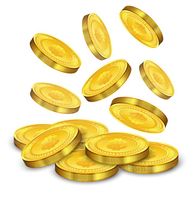 وکتور سکه طلا وکتور سکه دلار وکتور ریختن سکه