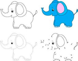 وکتور فیل کارتونی وکتور نقاشی فیل