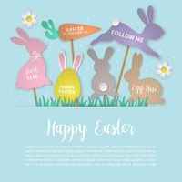 وکتور خرگوش وکتور تخم مرغ عید نوروز