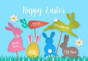 وکتور خرگوش وکتور تخم مرغ عید نوروز