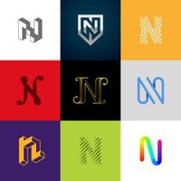 وکتور لوگو روبانی وکتور لوگو حروف