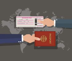 وکتور نقشه جهان وکتور آژانس مسافرتی وکتور پاسپورت