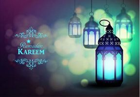 وکتور فانوس وکتور ماه رمضان