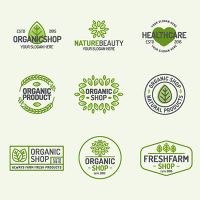 وکتور لوگوی محصولات کشاورزی ارگانیک