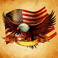 وکتور پرچم آمریکا وکتور عقاب