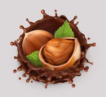 وکتور شکلات مغزدار وکتور شکلات فندوقی