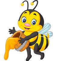 وکتور زنبور عسل وکتور قاشق چوبی عسل
