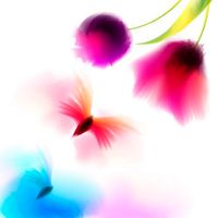 پس زمینه بک گراند آبرنگ گل و بوته