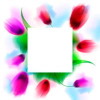 پس زمینه بک گراند آبرنگ گل و بوته