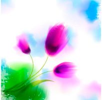 پس زمینه بک گراند آبرنگ گل و بوته