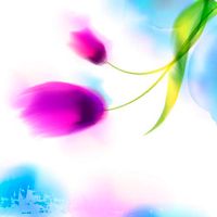 پس زمینه بک گراند آبرنگ گل و بوته