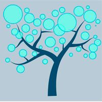 وکتور درخت رنگی وکتور درخت گرافیکی