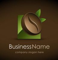 وکتور لوگو کافی شاپ وکتور دانه قهوه