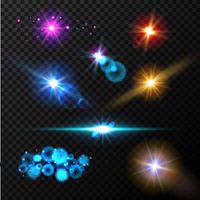 وکتور افکت نور رنگی وکتور تابش نور