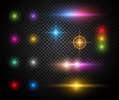 وکتور افکت نور رنگی وکتور تابش نور