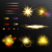 وکتور افکت نور رنگی وکتور تابش نور