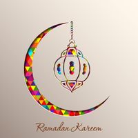 وکتور فانوس وکتور حلال ماه رمضان
