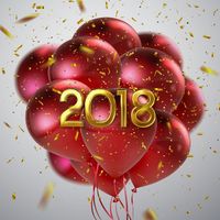 وکتور بادکنک رنگی وکتور طرح سال 2018