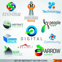 وکتور لوگو رنگی وکتور آرم گرافیکی