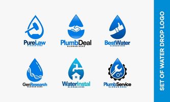 وکتور لوگو قطره آب وکتور water drop logo