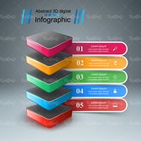 Infographic 3D vector